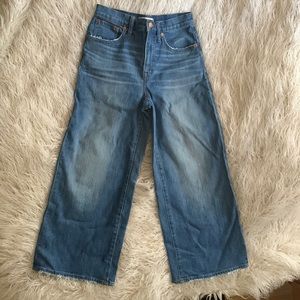Madewell cropped wide leg jean